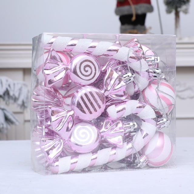 pstuiky Set de regalo de 18 piezas con colgantes de bolas navideñas y accesorios para decorar el árbol de Navidad