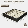 thumbnail image 2 of VanAcc King Size Lift up Storage Platform Bed Frame, Metal Bed Frame with Wooden Slats Support, Large Storage Space, Noise Free, Easy Assembly, Black, 2 of 7
