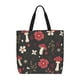 thumbnail image 1 of Balery Fly Agaric and Flowers Bolsa de Mano para Mujeres con Cremallera, Bolsa de Gimnasio con Compartimentos, Bolsa para Laptop, Bolsa para Trabajo, 1 of 6
