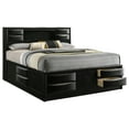 thumbnail image 3 of Briana Wood California King Storage Bookcase Bed Black, 3 of 9