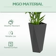 thumbnail image 6 of Outsunny Outdoor Planters Set of 3 with Drainage Holes, Flower Pots, Black, 6 of 9