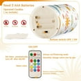 thumbnail image 5 of Yayeee Flameless Candles with Remote Flickering Battery Operated Multi Color Changing, Rainbows Pattern, 5 of 7