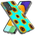 thumbnail image 2 of MUNDAZE Samsung Galaxy A71 5G Yellow Sunflowers Polkadot on Turquoise Teal Double Layer Phone Case Cover, 2 of 5