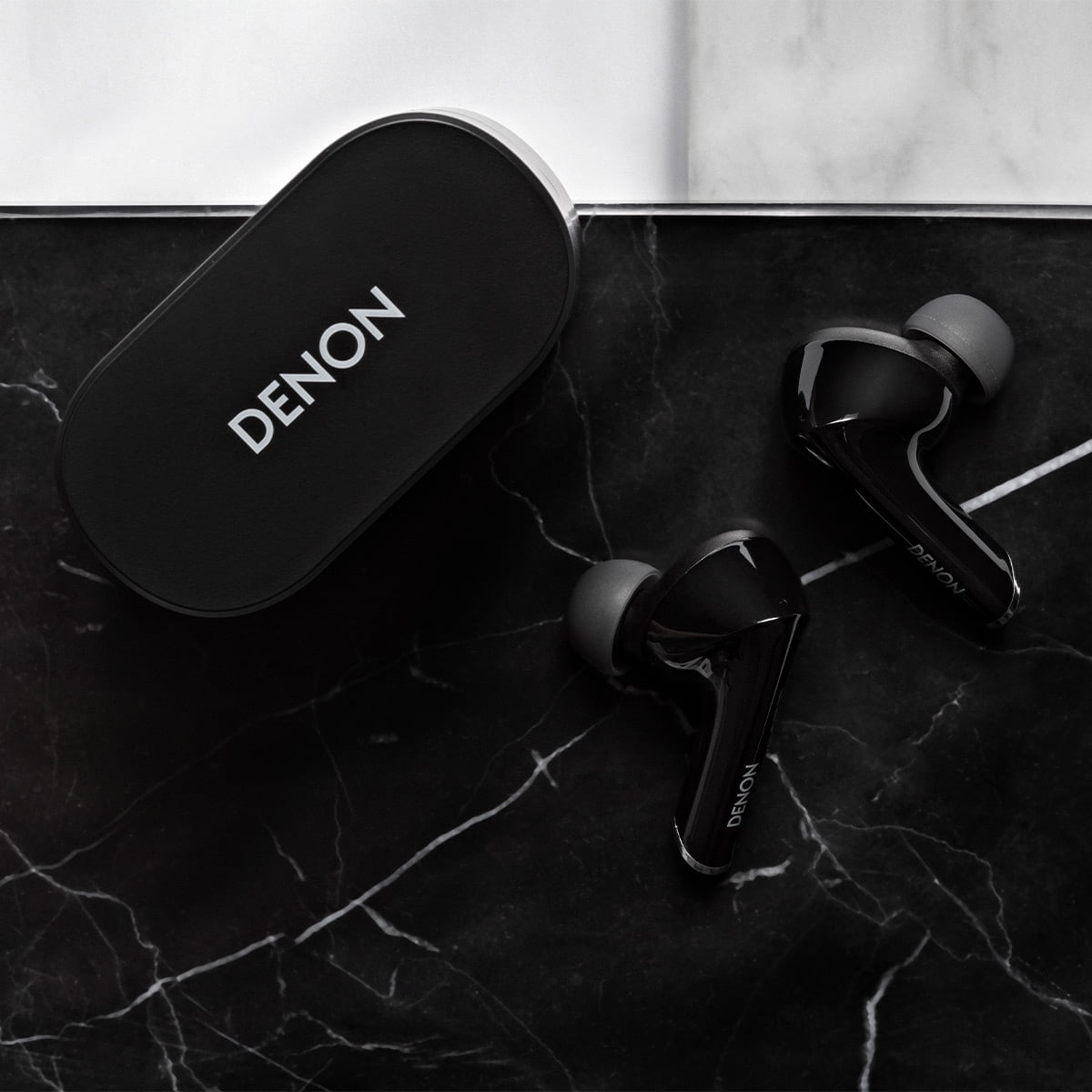 Denon AH-C830NCW True Wireless Earbuds with Active Noise-Cancellation (Black)