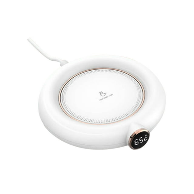 Coffee Cup Warmer USB Powered Desktop Heating Pad with 55°C to 75°C Adjustable Temperature Control and Auto Shut-Off