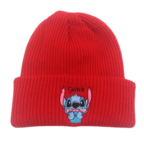 Lilo And Stich Experiment 626 Anime Catoon Knitting Hat - Fleece-Lined Acrylic Beanie, Cute Kawaii Embroidery Trapper Cap for Women Men Unisex
