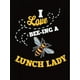 thumbnail image 2 of I Love Bee-ing a Lunch Lady Graphic T-Shirt - Casual Crew Neck Tee with Bee Print, 95% Polyester 5% Spandex Knit Fabric, Comfortable Stretch, Animal Pattern, All-Season Top for Women, 2 of 6