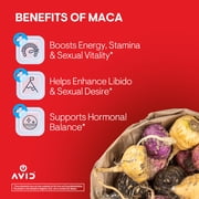 Avid Maca Root Gummies Natural Supplement for Vitality & Fertility Support, 60-Count