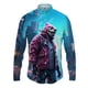 thumbnail image 3 of Camisas de manga larga con estampado 3D de antropomorfismo animal para hombre y mujer, camisas casuales de moda con solapas abotonadas, ropa unisex de gran tamaño, 3 of 5