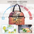 thumbnail image 4 of Naloa Not All Who Wander Are Lost Print Lunch Bag for Women & Men Insulated Lunch Box or Cooler Lunch Tote Bags for Work, Travel, Outdoor, 4 of 5