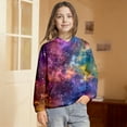 thumbnail image 2 of Cute Hoodies For Girls - Girls Galaxy Print Hooded Sweatshirt Soft Pullover With Pockets Cozy Casual Outerwear For Kids,, 2 of 4