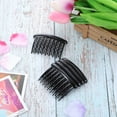 thumbnail image 5 of 12 Pieces Plastic Hair Combs, Tortoise Side Comb Hair Accessories for Fine Hair (Black, Dark Brown), 5 of 5