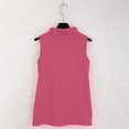 thumbnail image 6 of Miorin Women Turtleneck Sleeveless Tank Tops with Built-in Padded Bra, Stretch Modal Wireless Shelf Bra Undershirt, Solid Fitted Layering Cami for Spring Fall Winter Daily Casual Outfits, Hot Pink M, 6 of 9
