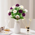 thumbnail image 7 of Artificial Echinacea Flower, 17.7inch Faux Flower Bouquet, Silk Chrysanthemum Branches, Floral Arrangement Stems, DIY Bouquet Supplies, Decor Flowers for Wedding Home Table Centerpieces, 7 of 7