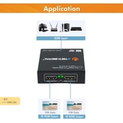 J-Tech Digital 1x2 HDMI Powered Splitter for Full HD 1080p & 3D Support One Input to Two Outputs