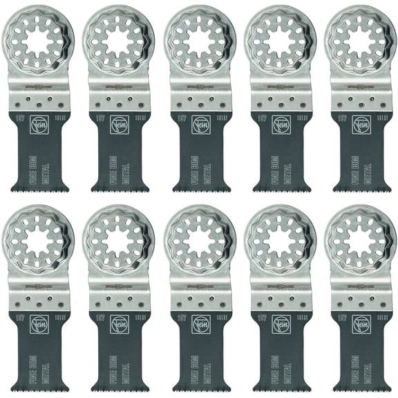 Fein 63502157290 Bi-Metal Oscillating Blade (10 Pack), 1-3/16 x 2"