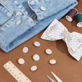 thumbnail image 4 of 10Pcs Rhinestone Buttons 1-Hole Alloy Shank Decorative Buttons for Coats Dresses Sewing Craft Silver 0.7x0.3 Inch Hole: 1.6mm Silver, 4 of 5
