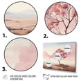 thumbnail image 3 of Designart "Solitude with a Minimalistic Pink Tree III" Landscape Trees Metal Wall Decor Set, 3 of 5