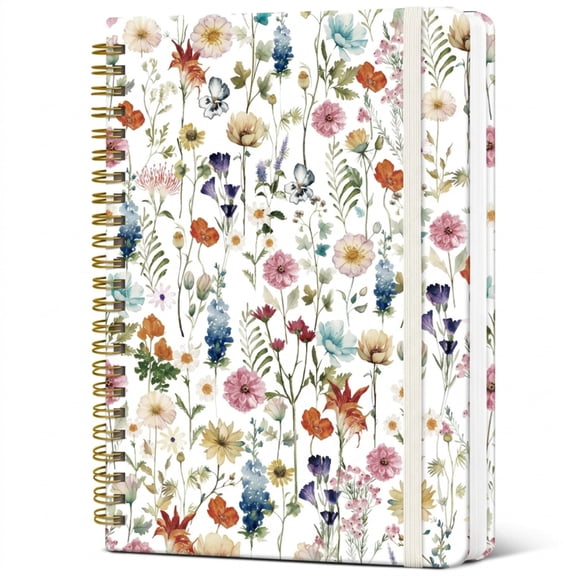 Spiral Lined Journal Notebook, Hardcover A5 Daily Diary for Women, 140 Pages Thick Paper, Perfect for Work, Note Taking & Journal Writing, Multicolor