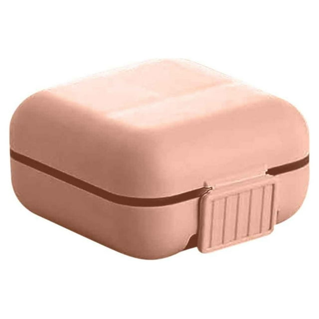 Compact Travel Portable Box With Silicon Rubber Ring Inside, Double Sealed Flip Cover, Classified Storage And Sorting Of Drugs