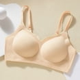 thumbnail image 2 of Asxite Women Solid Wireless Push Up Breathable Full Cup Everyday Bra Khaki M, 2 of 5