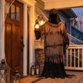 thumbnail image 3 of Way To Celebrate Halloween Animated Reaper with Lantern Decoration, Black and Brown, 84 in, 3 of 7