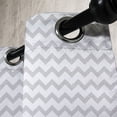 thumbnail image 2 of Ambesonne Grey and White Grommet Curtain Single Panel, Geometrical Zigzag, 50"x60", Pale Grey White, 2 of 5