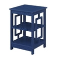 thumbnail image 2 of Convenience Concepts Table d'Appoint Town Square avec Étagères en Bois Bleu Cobalt, 2 of 7