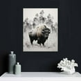 thumbnail image 4 of Nawypu  Black &amp; White Bison Animal Nursery Poster Canvas Art Poster Decorative Painting Wall Art Picture Home Bedroom Decoration Artwork 16x20 inch, 4 of 4
