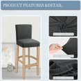 thumbnail image 2 of Bar Stool Covers Stretch Washable Removable Bar High Chair Covers Chair Slipcover Protector for Dining Room Furniture, Cafe , Home, Kitchen(Dark Gray,Set of 2), 2 of 7