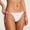 Trunks#White, variant on Women's Adjustable Tie-Side Bikini Bottoms With Hot Dog Pattern And Checkered Trim,White,Women's Swimsuit S