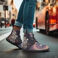 thumbnail image 3 of POLERO Dragon Purple Mandala Floral High Tops Athletic Sneakers for Women Men Lace-Up Walking Barefoot Sneaker High Mid Ankle Support Walking Fitness Travel Trainer Strap Shoes, 3 of 7