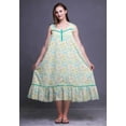thumbnail image 5 of Bimba Turquoise Green Flower Floral Sleeveless Night Gown for Womens Cotton Printed Nightwear Ladies Sleepwear XXX-Large, 5 of 6