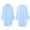 Blue, variant on Women's Longline Button Down Shirt Dress, Oversized Long Sleeve Tunic Top with Pocket, 1 Piece, S-XXL Plus Size Friendly