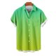 thumbnail image 3 of Camisas de Manga Corta de Botón para Hombre, Blusa de Moda Casual de Impresión de Gradiente de Cuello de Vuelta Hecha de 95% Poliéster 5% Spandex para el Verano, Camisas de Verano para Hombre, 3 of 4