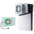 thumbnail image 1 of Cooling Fan for PS5 Slim with Plate Cover Adjustable Heatsink RGB LED Lights and 2 USB HUB Accessories, 1 of 7