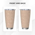 thumbnail image 3 of Vsdgher Beige Sparkling Glitter 20 Oz Stainless Steel Vacuum Insulated, Travel Mug Coffee Cup for Home, Office, Outdoor Works Great for Ice Drinks and Hot Beverage -Straw Three-piece Set, 3 of 8