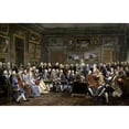 thumbnail image 3 of Lemonnier, Anicet Charles Gabriel 18x13 Black Modern Framed Museum Art Print Titled - Reading of The Tragedy of Voltaire In Thesalon of Mrs. Jeoffrin, 3 of 5