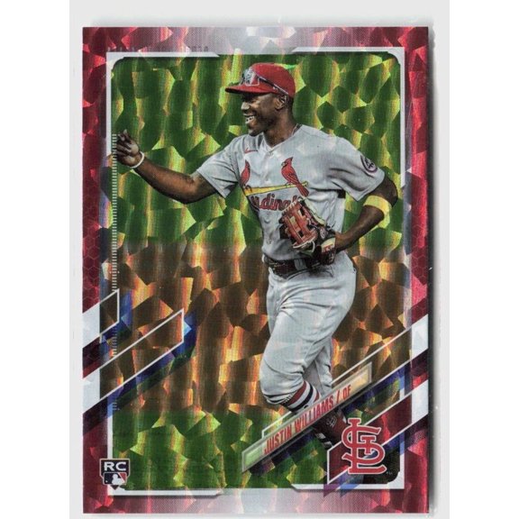 Collectible 2021 Topps Update Series Justin Williams US68 Red Ice RC 062/199 St. Louis Cardinals Baseball Card St. Louis Cardinals MLB Baseball Trading Card