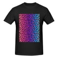 thumbnail image 4 of Bingfone Leopard Neon Rainbow Gradient Men'S Loose Fit Short-Sleeve Pocket T-Shirt, 4 of 7
