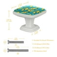 thumbnail image 4 of 4PCS Square Cabinet Fluorescence Knob Glowing in the Dark Furniture Drawer Pulls Handle with Screws Butterfly, 4 of 5