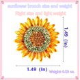 thumbnail image 3 of Broche de girasol para mujer, broches de flores de sol elegantes hechos a mano retro con diamantes de imitación de cristal de color (1 unidad), 3 of 4