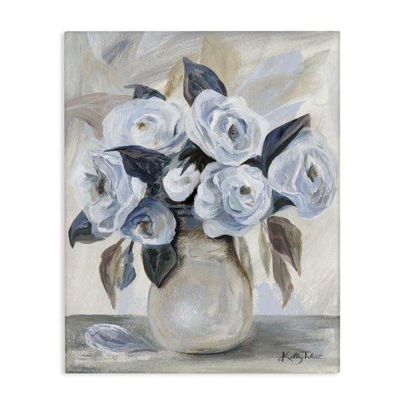 Stupell Industries Transitional Traditional Blue Rose Blossom Bouquet Canvas Art, 16 x 20, by Kelley Talent