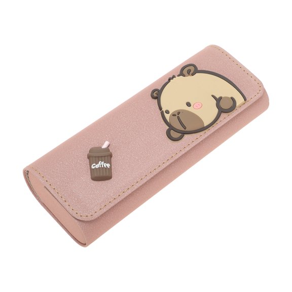 Unique Bargains 1 Pc Eyeglasses Case Portable Eyeglasses Storage 6.38"x2.6"x1.34" Pink