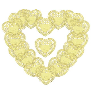 Heart Paper Doilies Valentine's Lace Round Paper - Temu