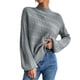 thumbnail image 5 of Suéter de cuello alto redondo suelto de color sólido europeo y americano de otoño e invierno para mujer, 5 of 5