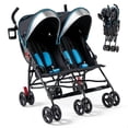 thumbnail image 1 of Costway Foldable Twin Baby Double Stroller Kids Ultralight Umbrella Stroller Pushchair Navy, 1 of 10