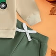 thumbnail image 7 of yboeqw Toddler Baby Boys Clothing Outfits 2 Piece Trendy Print Long Sleeve Round Neck T-Shirt and Relaxed Fit Pants Sets Dark Green,Size 18-24 Months, 7 of 7