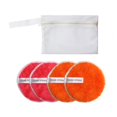 thumbnail image 3 of 4 discos desmaquillantes lavables, paños de limpieza facial suaves y bolsa de lavandería roja Naranja roja, 3 of 8