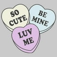 thumbnail image 2 of Men's Lost Gods Valentine's Day Candy Hearts Sweatshirt Athletic Heather Small, 2 of 4